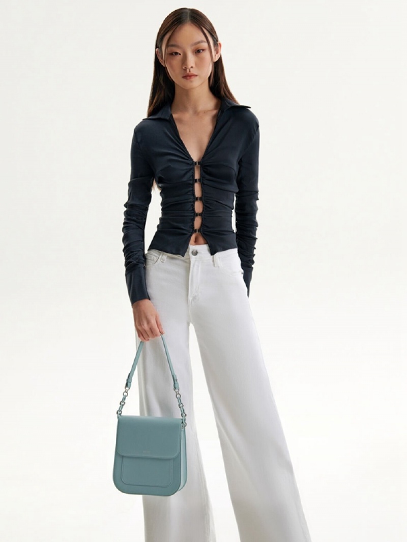 Light Blue Women's Pedro Sydney Shoulder Bags | NMIXSO-492