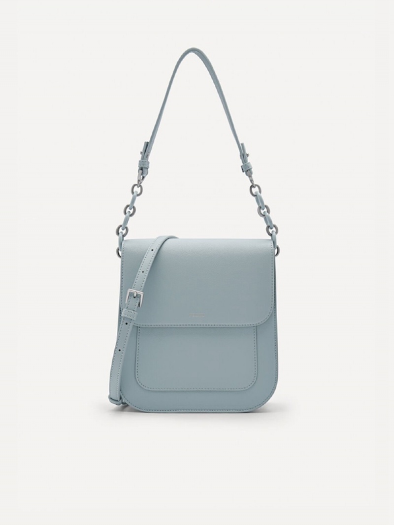 Light Blue Women\'s Pedro Sydney Shoulder Bags | NMIXSO-492