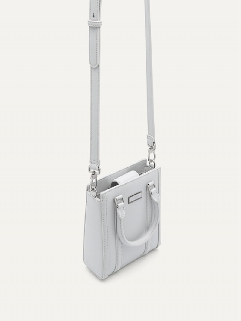 Light Grey Men's Pedro Allen Leather Tote Bag | ZNRCAK-024