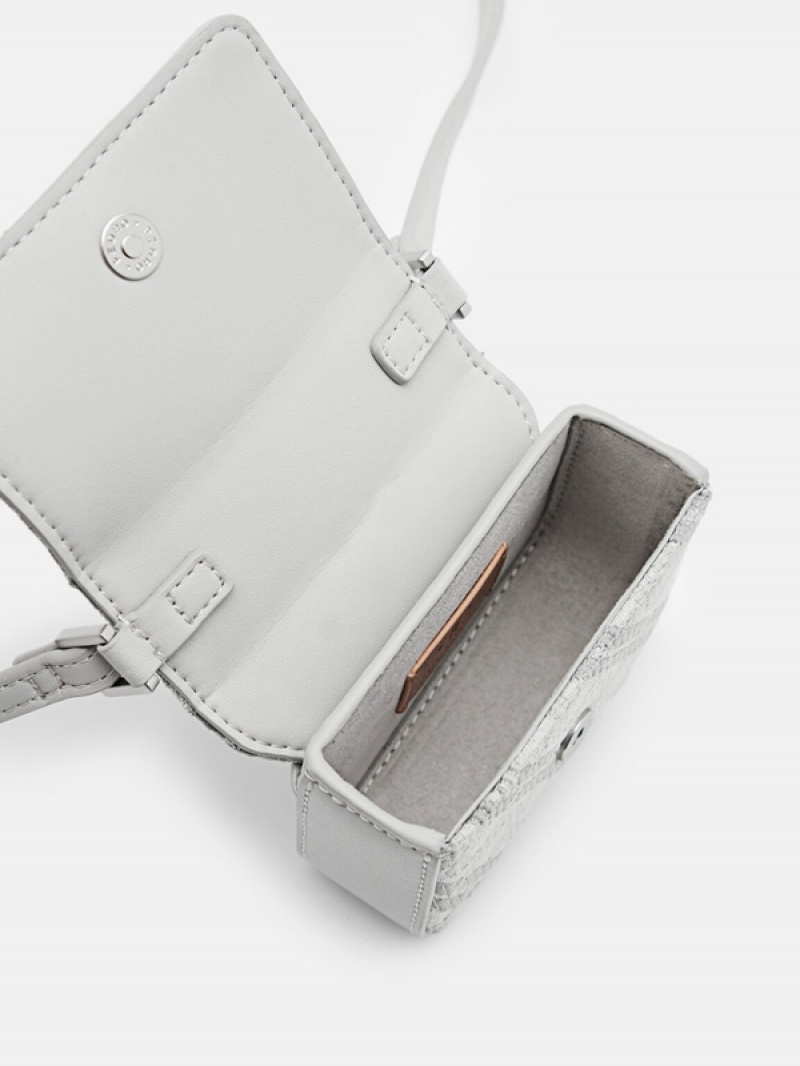 Light Grey Men's Pedro Icon Leather Pouches | GIJZDU-389