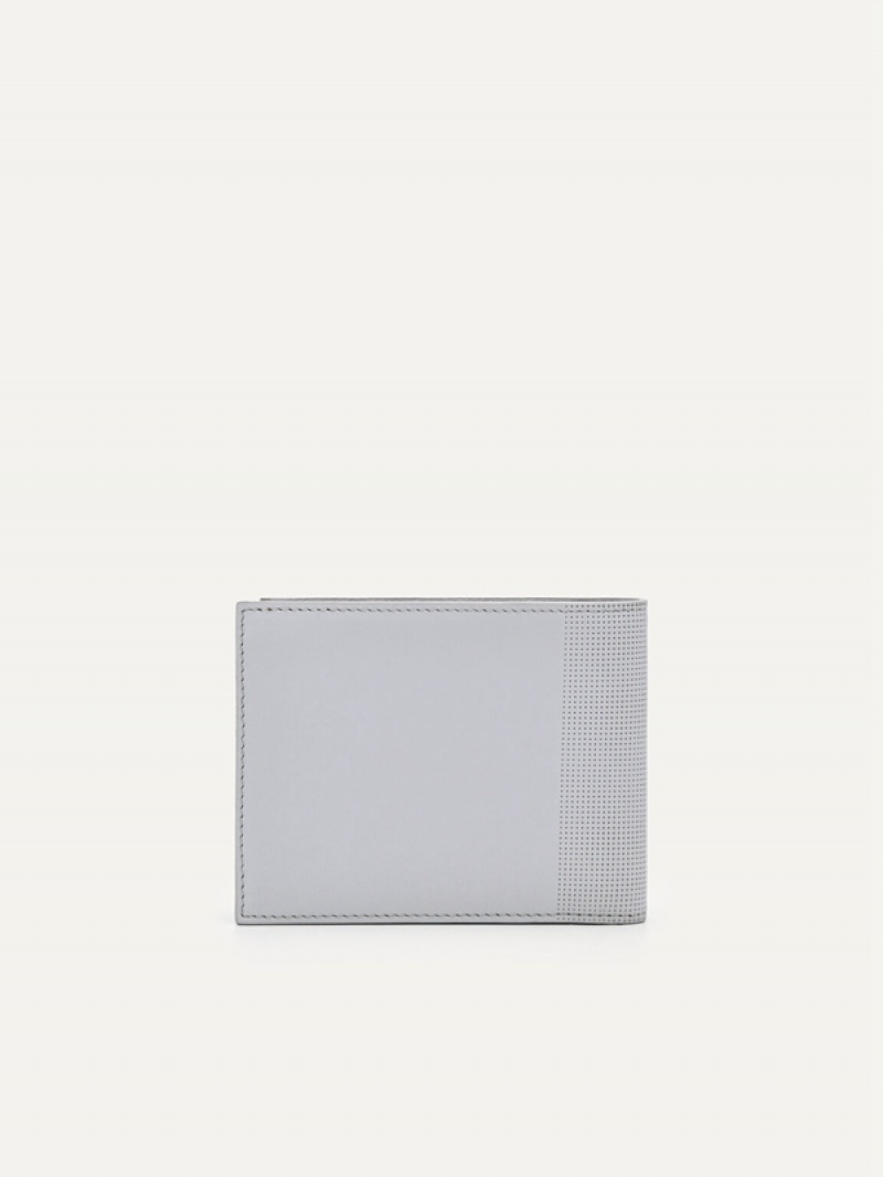 Light Grey Men's Pedro Leather with Insert Bifold Wallet | ATYKLJ-271