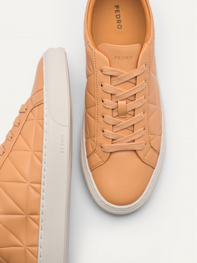 Light Orange Women's Pedro Pixel Ridge Court Sneakers | WXEYTZ-356