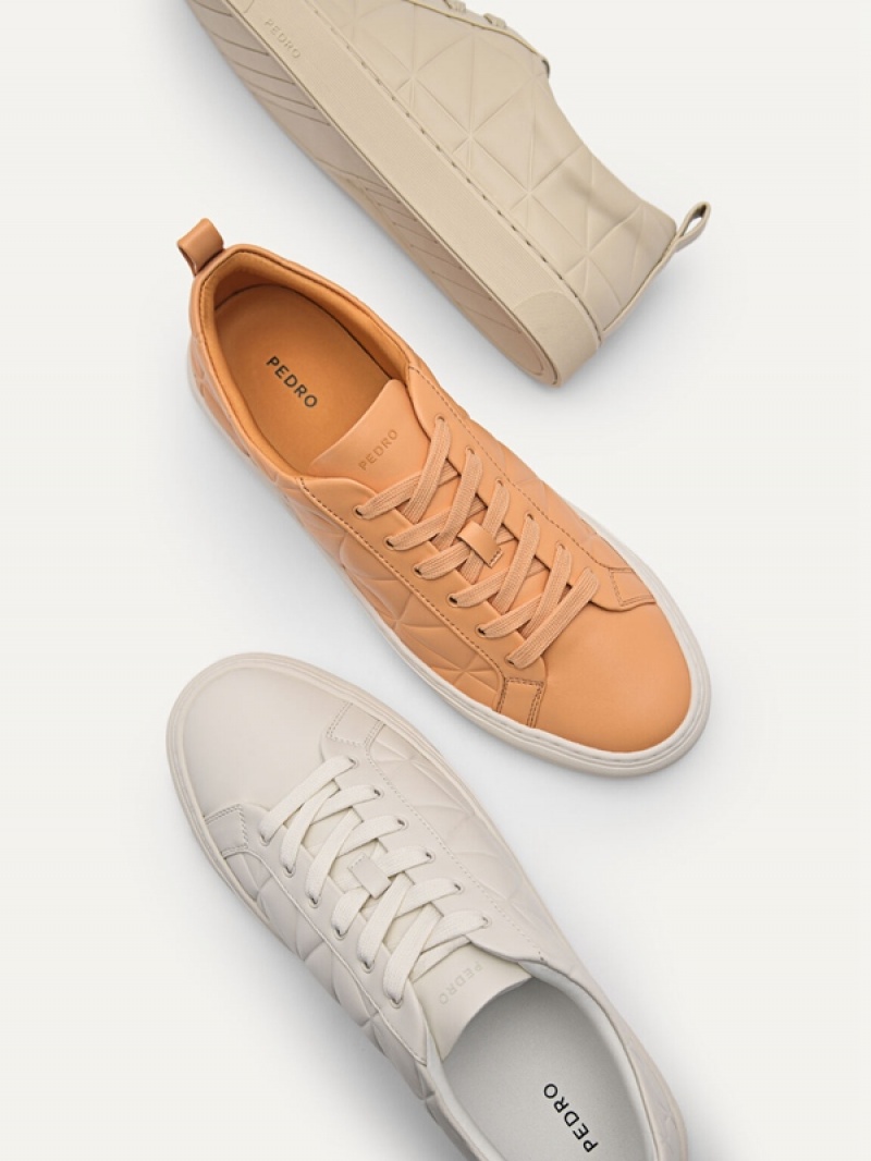 Light Orange Women's Pedro Pixel Ridge Court Sneakers | WXEYTZ-356