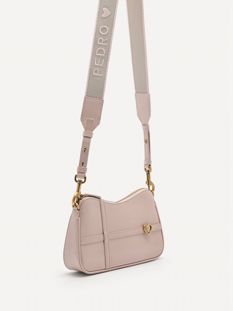 Light Pink Women's Pedro Cady Mini Shoulder Bags | QUBPAR-526