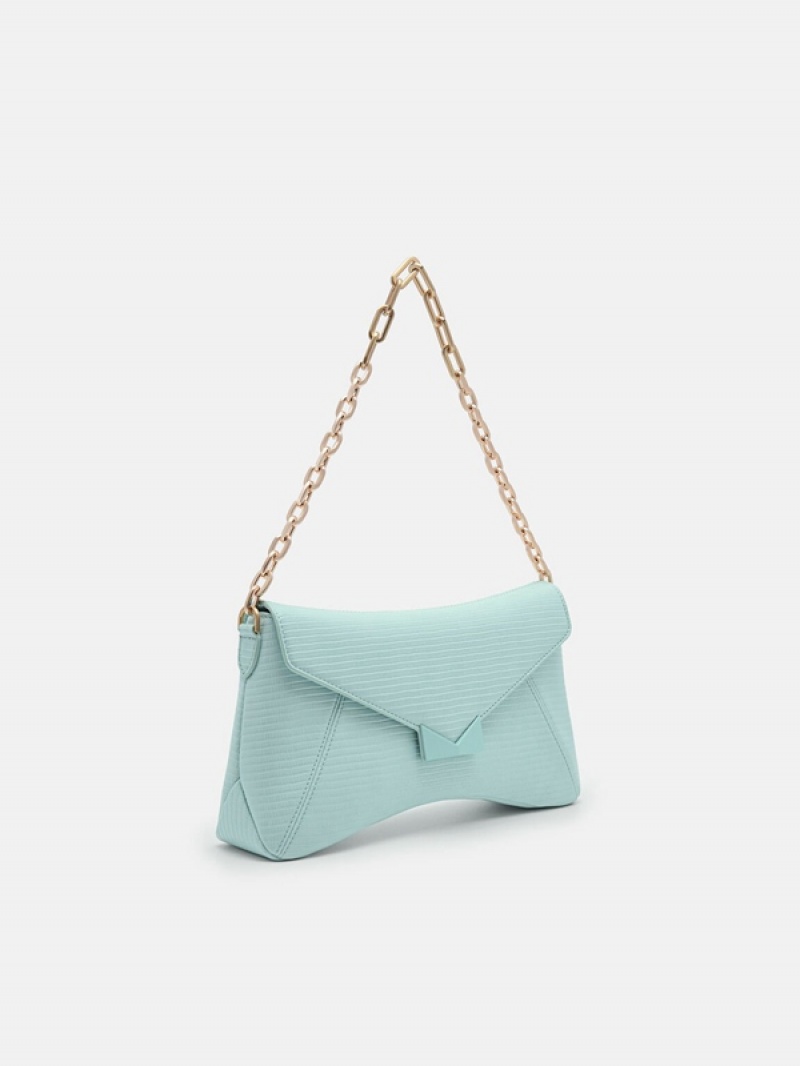 Light Turquoise Women's Pedro Marion Shoulder Bags | MZIHYF-310