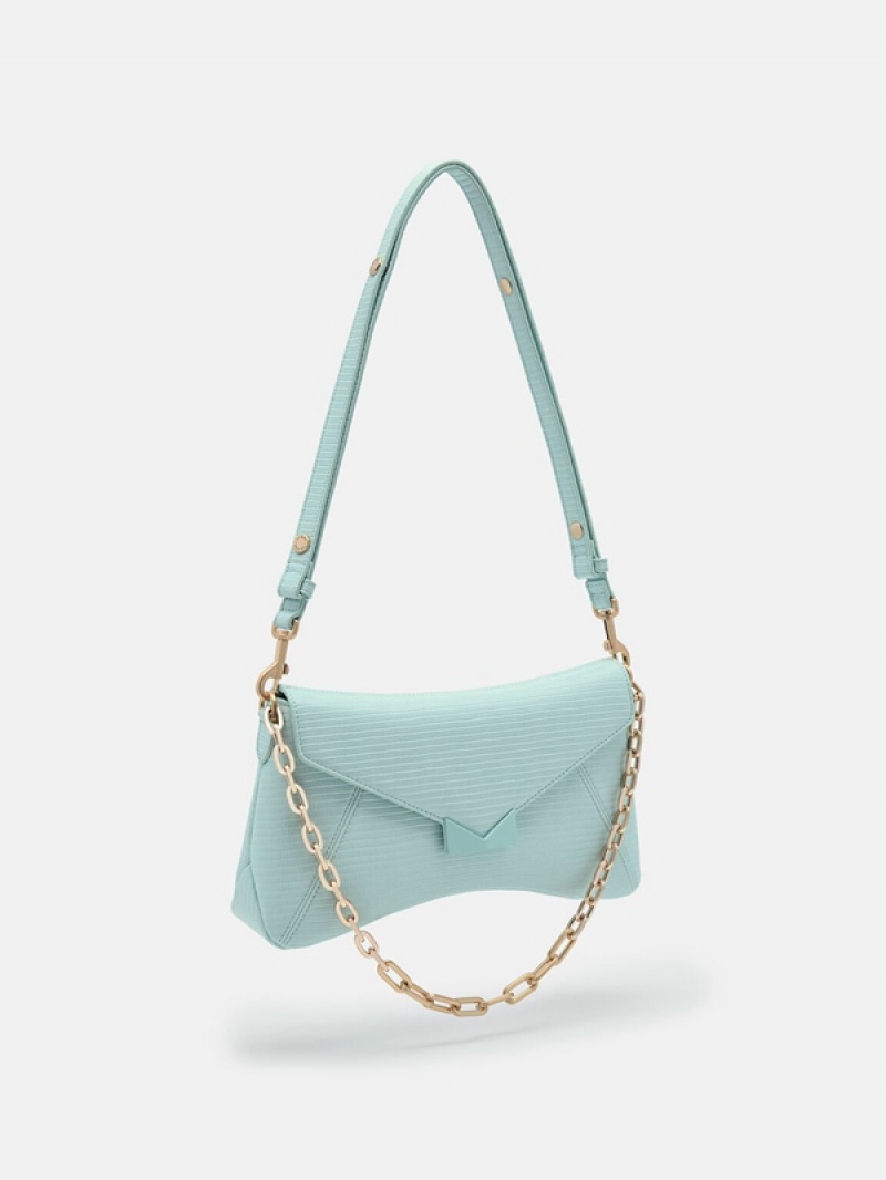 Light Turquoise Women's Pedro Marion Shoulder Bags | MZIHYF-310