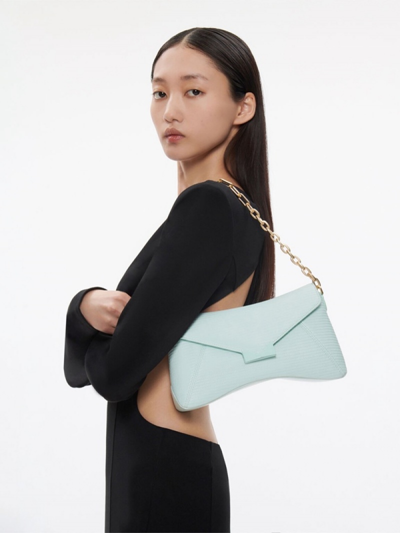 Light Turquoise Women's Pedro Marion Shoulder Bags | MZIHYF-310