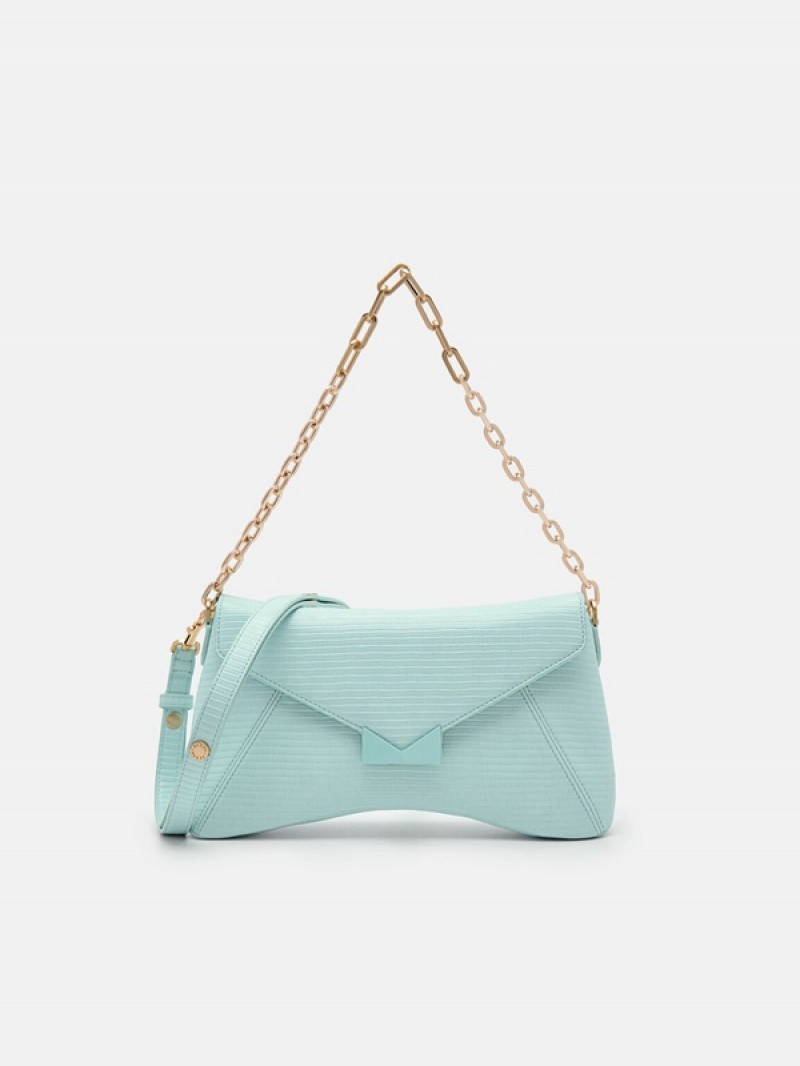 Light Turquoise Women\'s Pedro Marion Shoulder Bags | MZIHYF-310