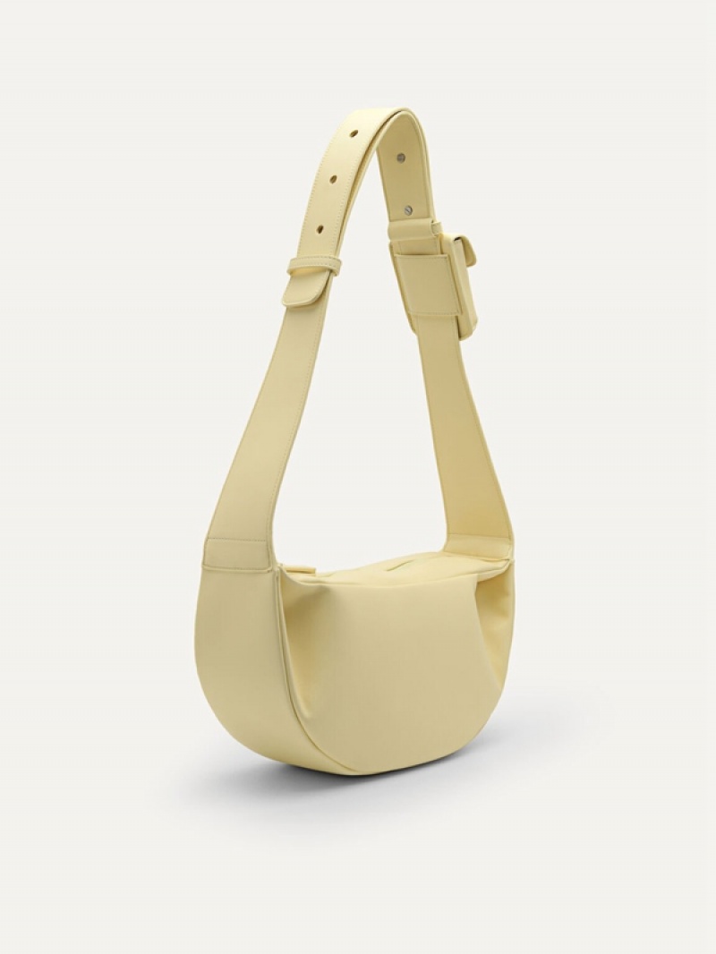 Light Yellow Men's Pedro Uzi Sling Bag | JWHGYU-851