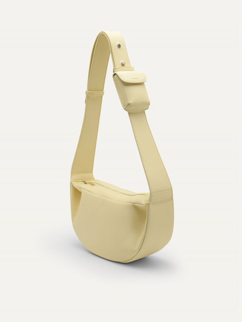 Light Yellow Men's Pedro Uzi Sling Bag | JWHGYU-851