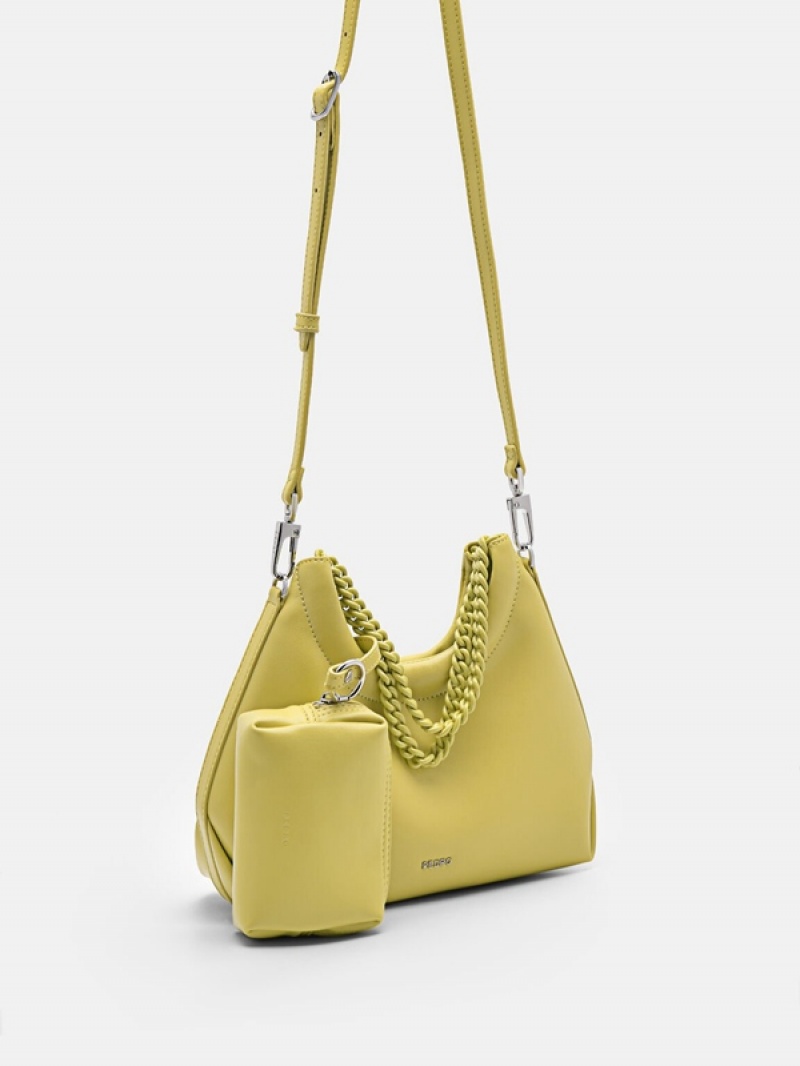 Light Yellow Women's Pedro Naomie Handbag | ZVJTMB-728