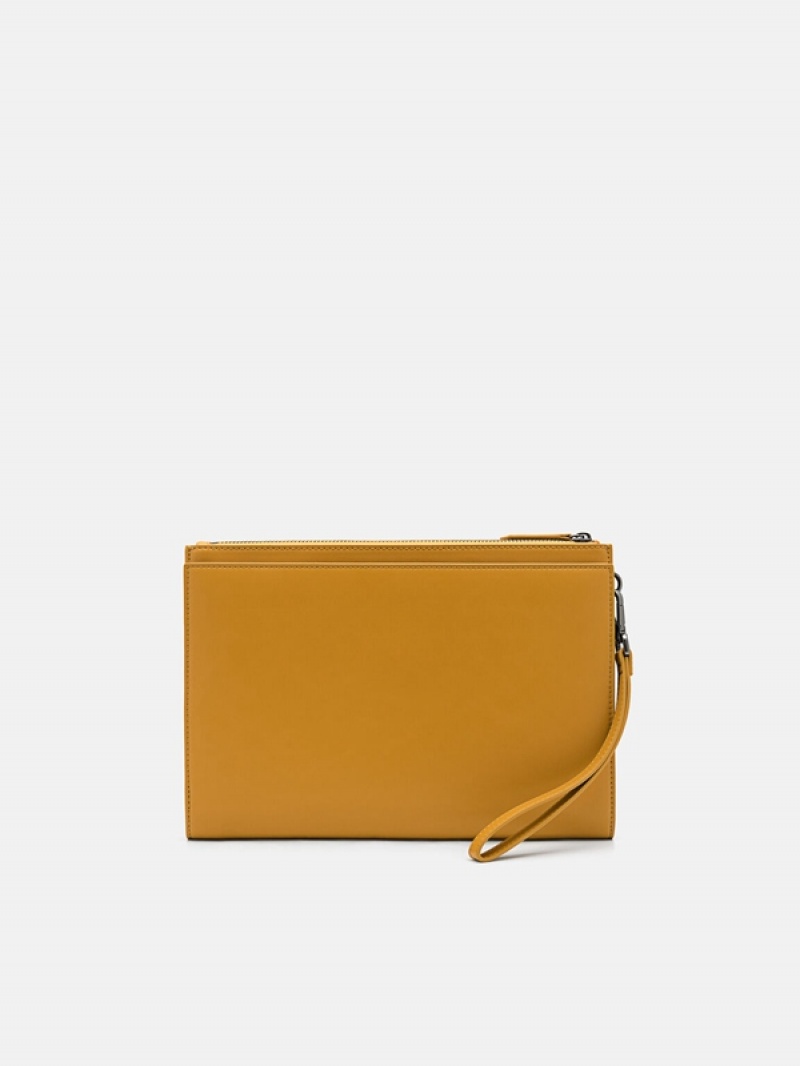 Mustard Men's Pedro Adrian Clutch Bag | KBYFEC-042