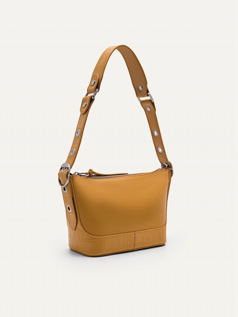 Mustard Women's Pedro Norah Shoulder Bags | KYGNQB-028