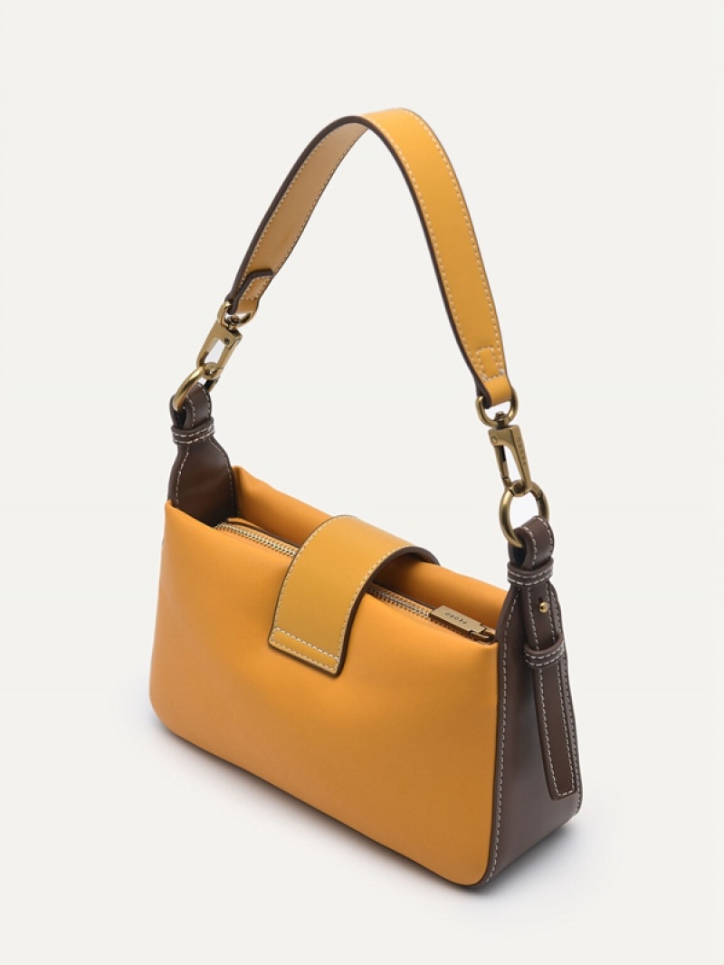 Mustard Women's Pedro Pinto Mini Shoulder Bags | IEWDYG-548