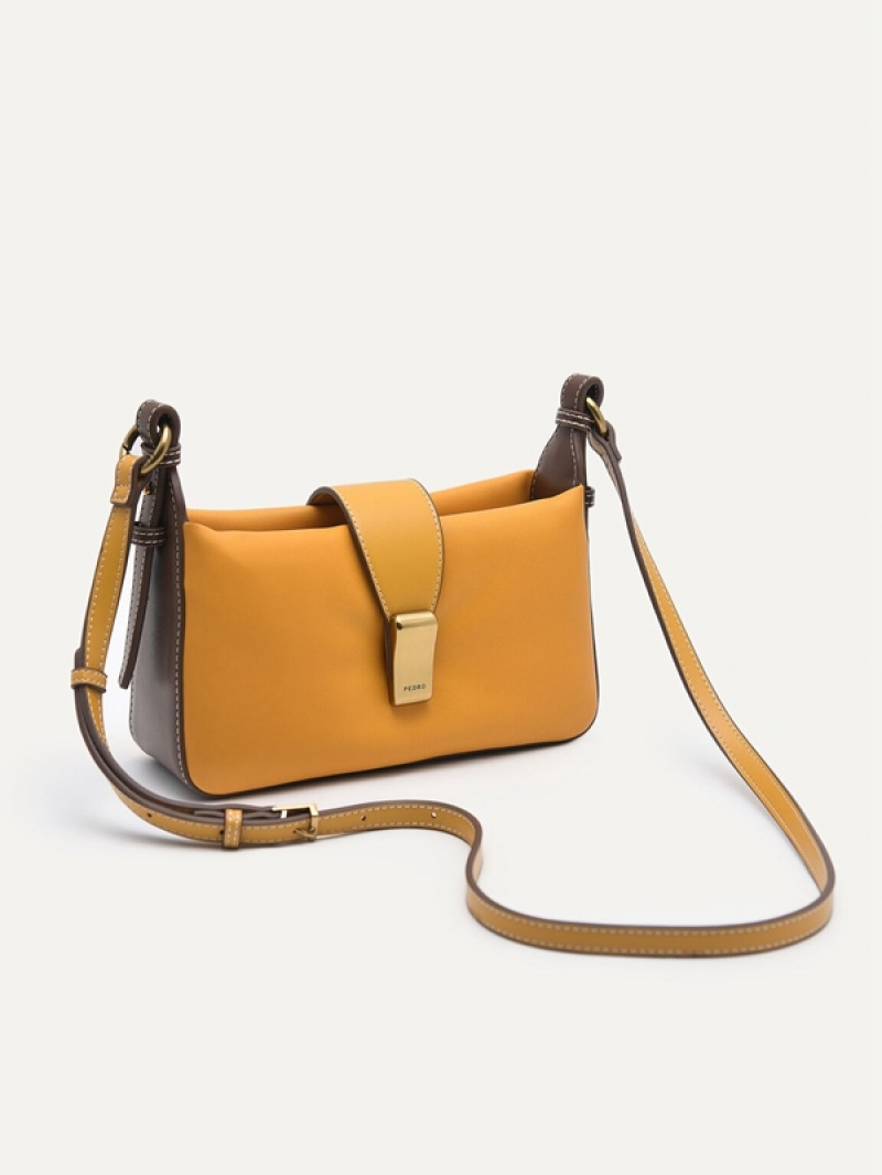 Mustard Women's Pedro Pinto Mini Shoulder Bags | IEWDYG-548