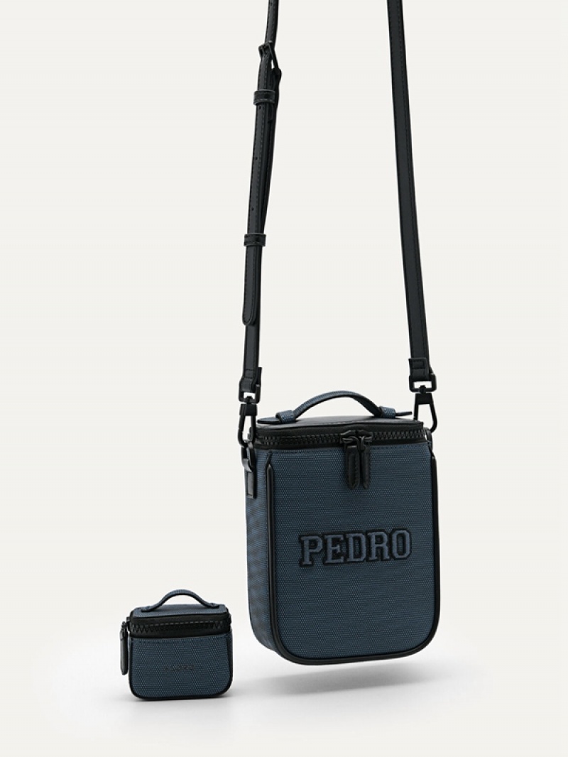 Navy Men's Pedro Cadet Mini Sling Bag | ZKGBIO-760