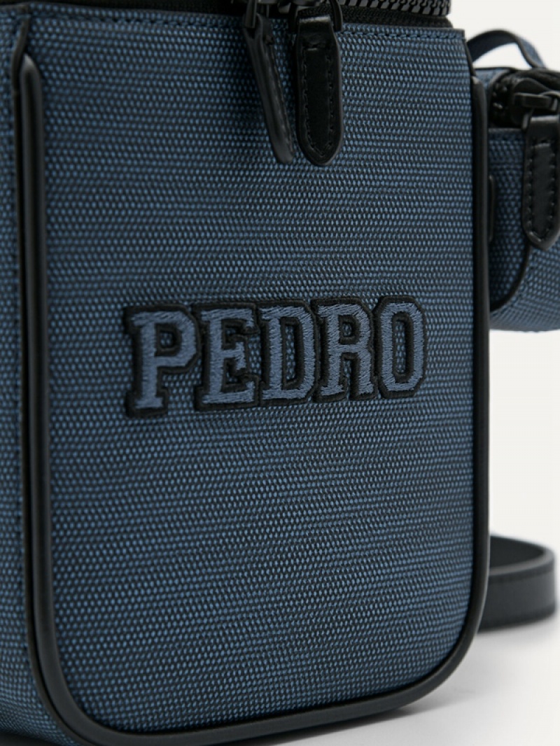 Navy Men's Pedro Cadet Mini Sling Bag | ZKGBIO-760