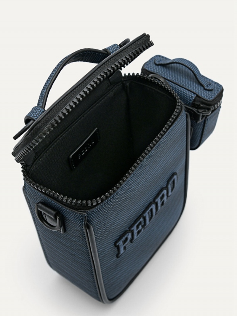 Navy Men's Pedro Cadet Mini Sling Bag | ZKGBIO-760