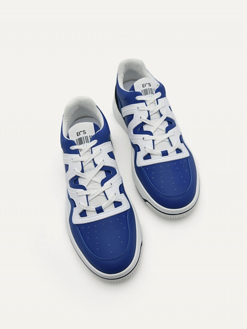 Navy Men's Pedro EOS Sneakers | PMHDFR-639