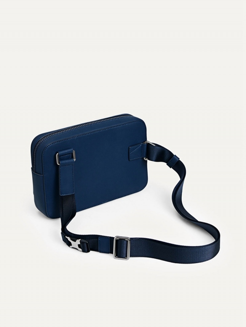 Navy Men's Pedro Flynn Casual Sling Bag | SMRQBJ-810