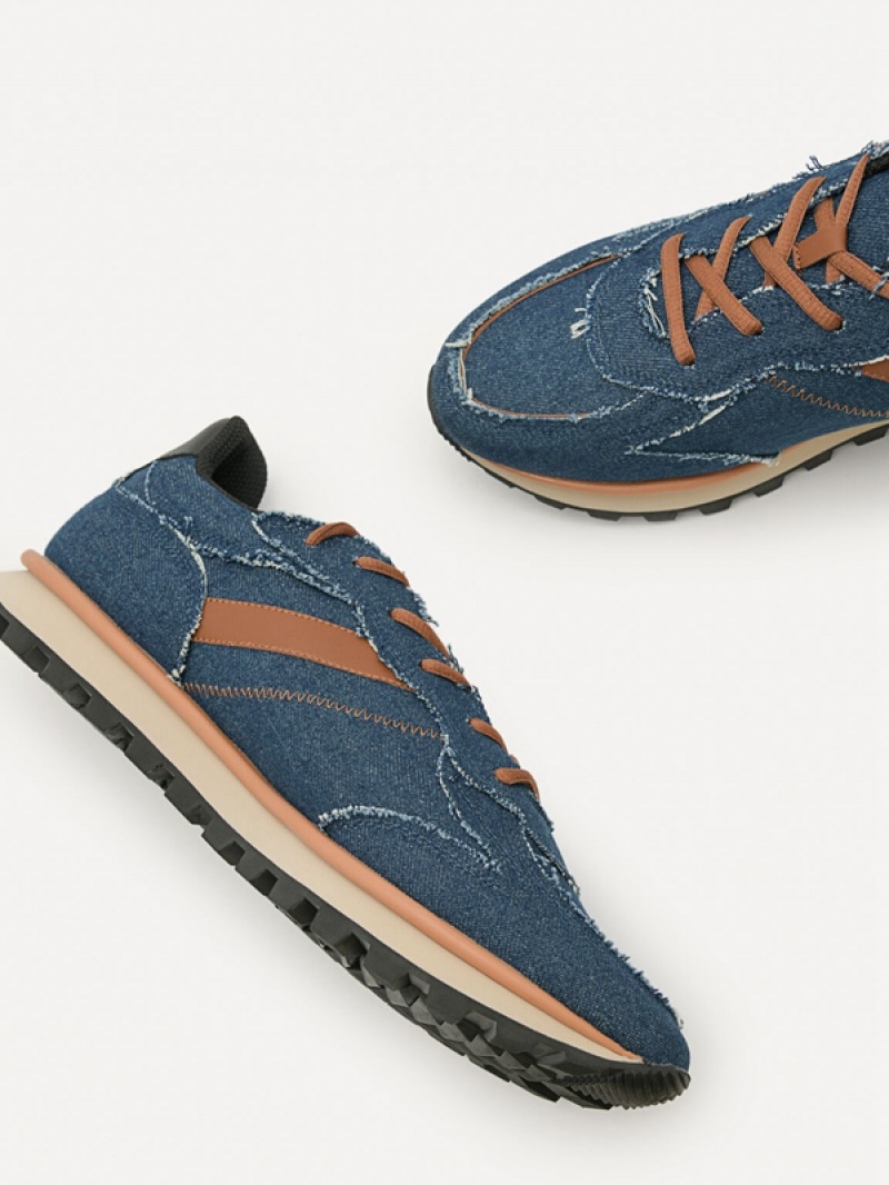 Navy Men's Pedro Harlin Sneakers | APIZET-705