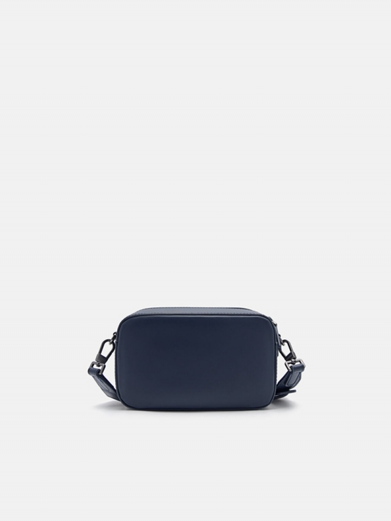 Navy Men's Pedro Helix Mini Sling Bag | ZHGXOV-492