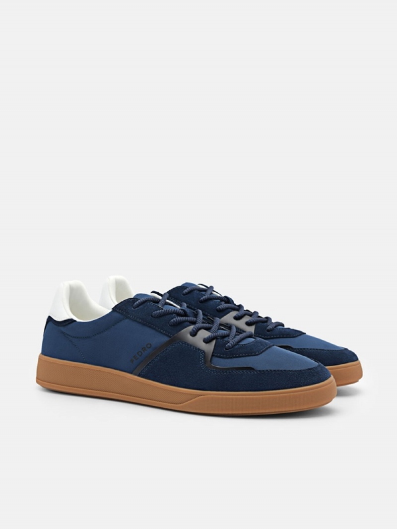 Navy Men's Pedro Icon Fleet Sneakers | TXSEQY-379