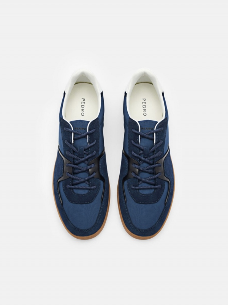 Navy Men's Pedro Icon Fleet Sneakers | TXSEQY-379