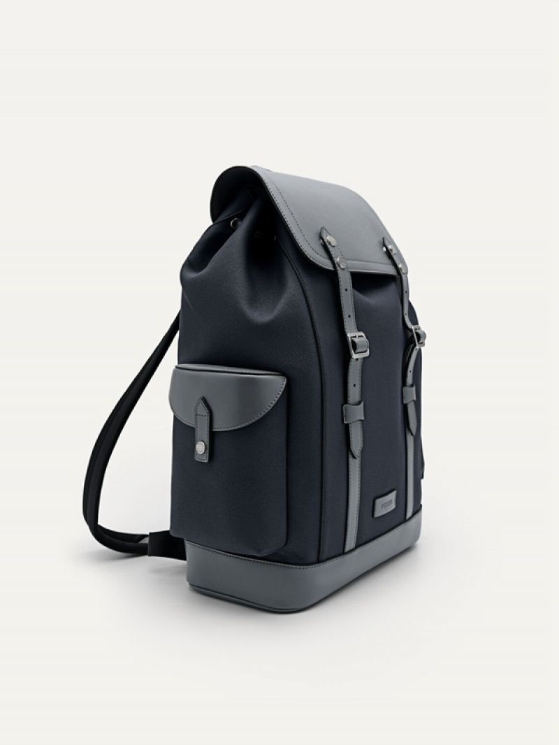 Navy Men's Pedro Jones Backpacks | KHFOPE-798