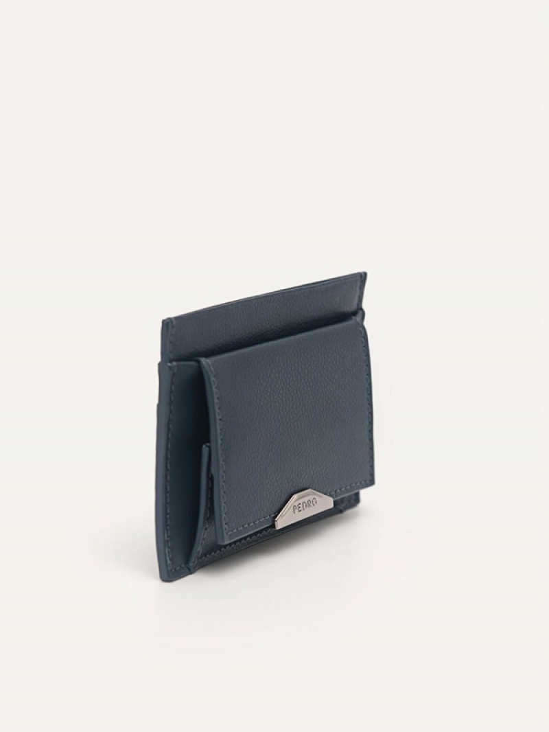 Navy Men's Pedro Leather Pouches | FWJOVG-153