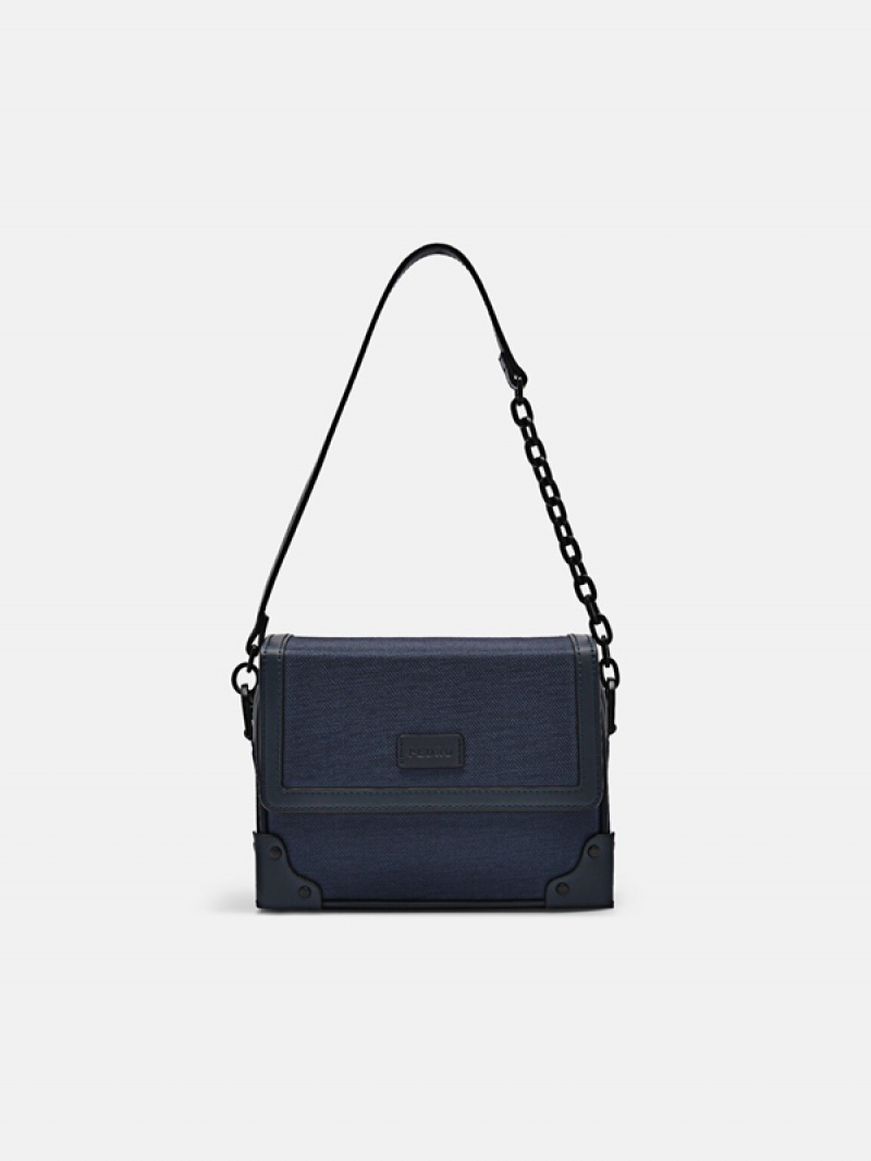 Navy Men\'s Pedro Norton Boxy Sling Bag | HBCEGR-897