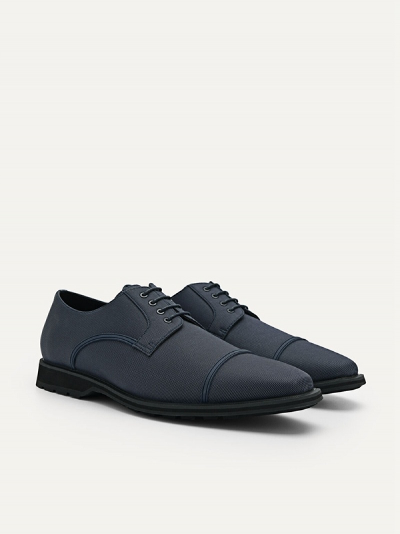 Navy Men's Pedro Nylon Derby Shoes | ANIXLR-103