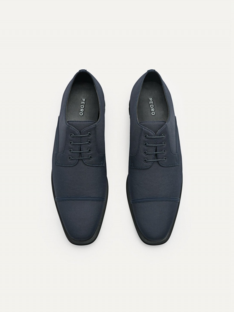 Navy Men's Pedro Nylon Derby Shoes | ANIXLR-103