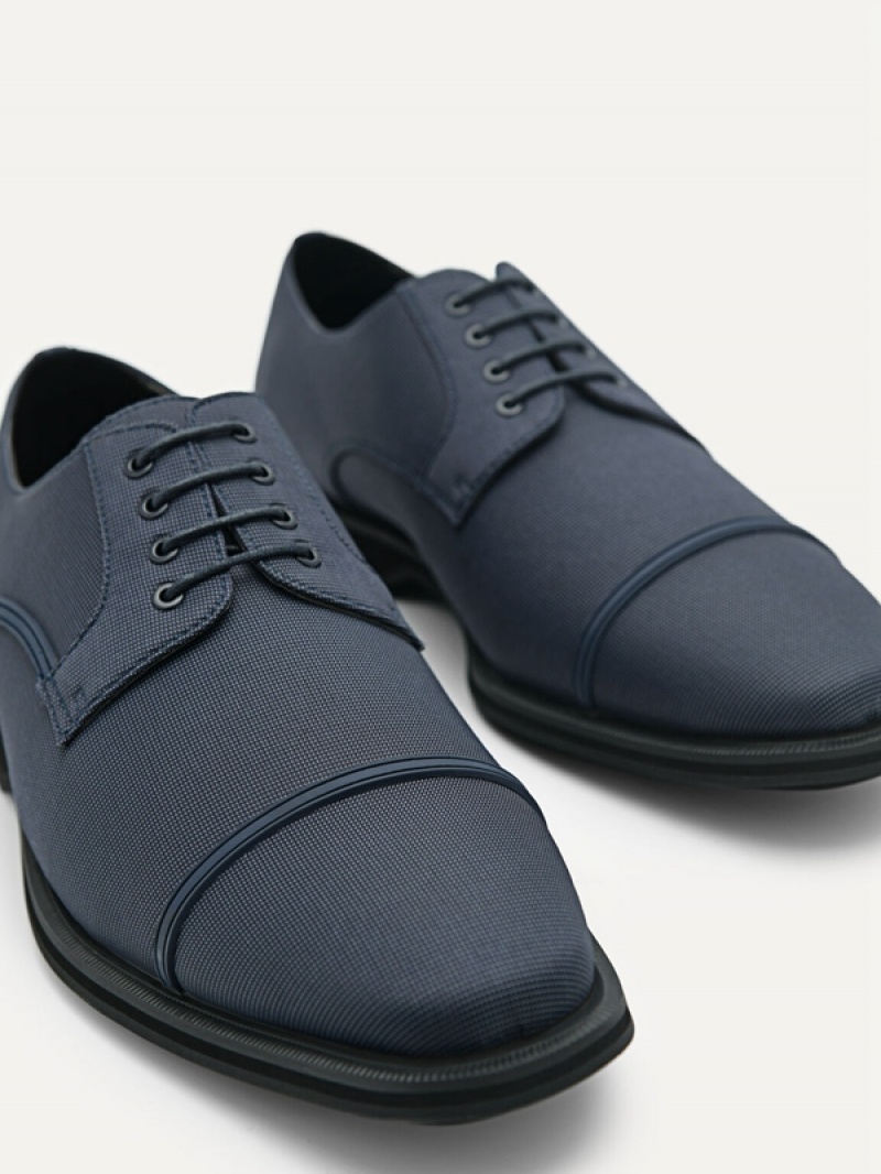 Navy Men's Pedro Nylon Derby Shoes | ANIXLR-103