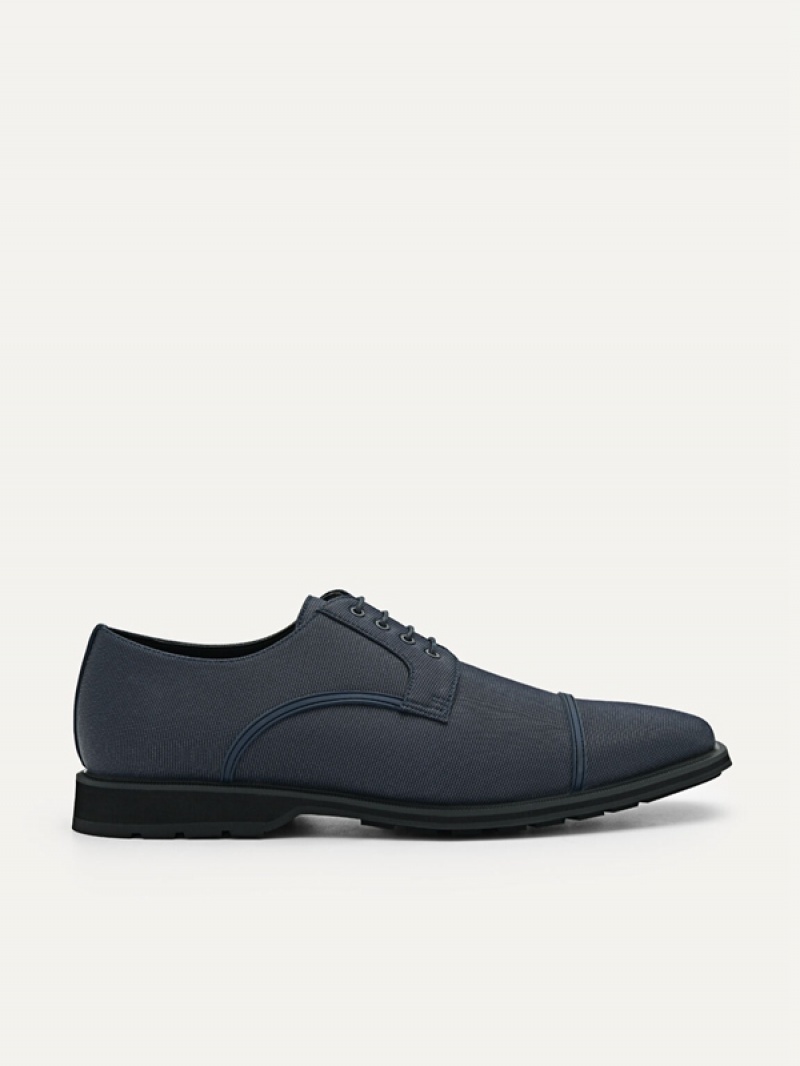 Navy Men\'s Pedro Nylon Derby Shoes | ANIXLR-103