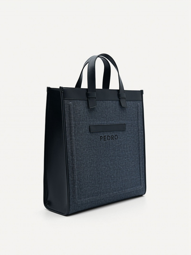 Navy Men's Pedro Rory Tote Bag | AMZXLS-652