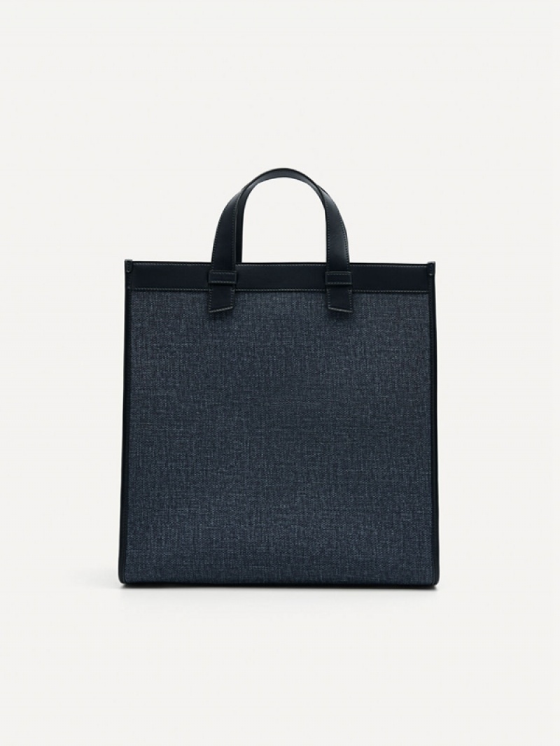 Navy Men's Pedro Rory Tote Bag | AMZXLS-652