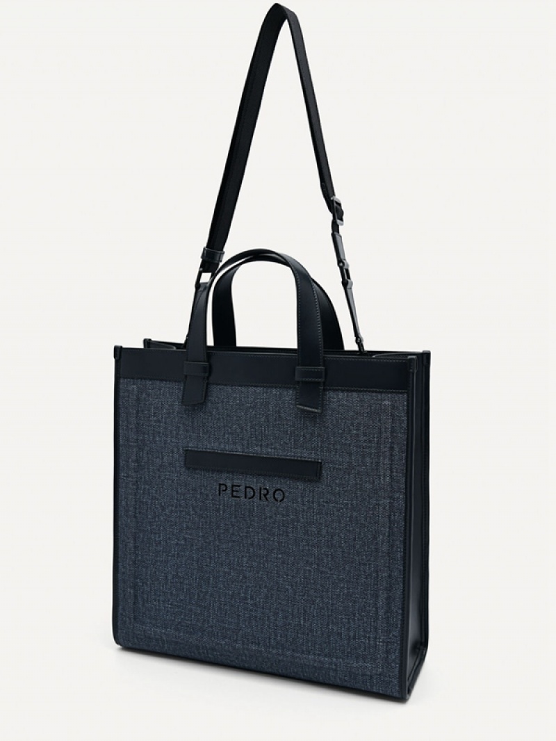 Navy Men's Pedro Rory Tote Bag | AMZXLS-652