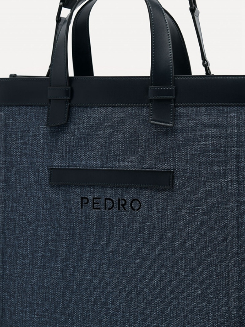 Navy Men's Pedro Rory Tote Bag | AMZXLS-652