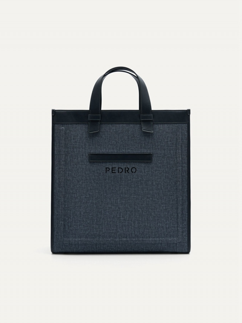 Navy Men\'s Pedro Rory Tote Bag | AMZXLS-652