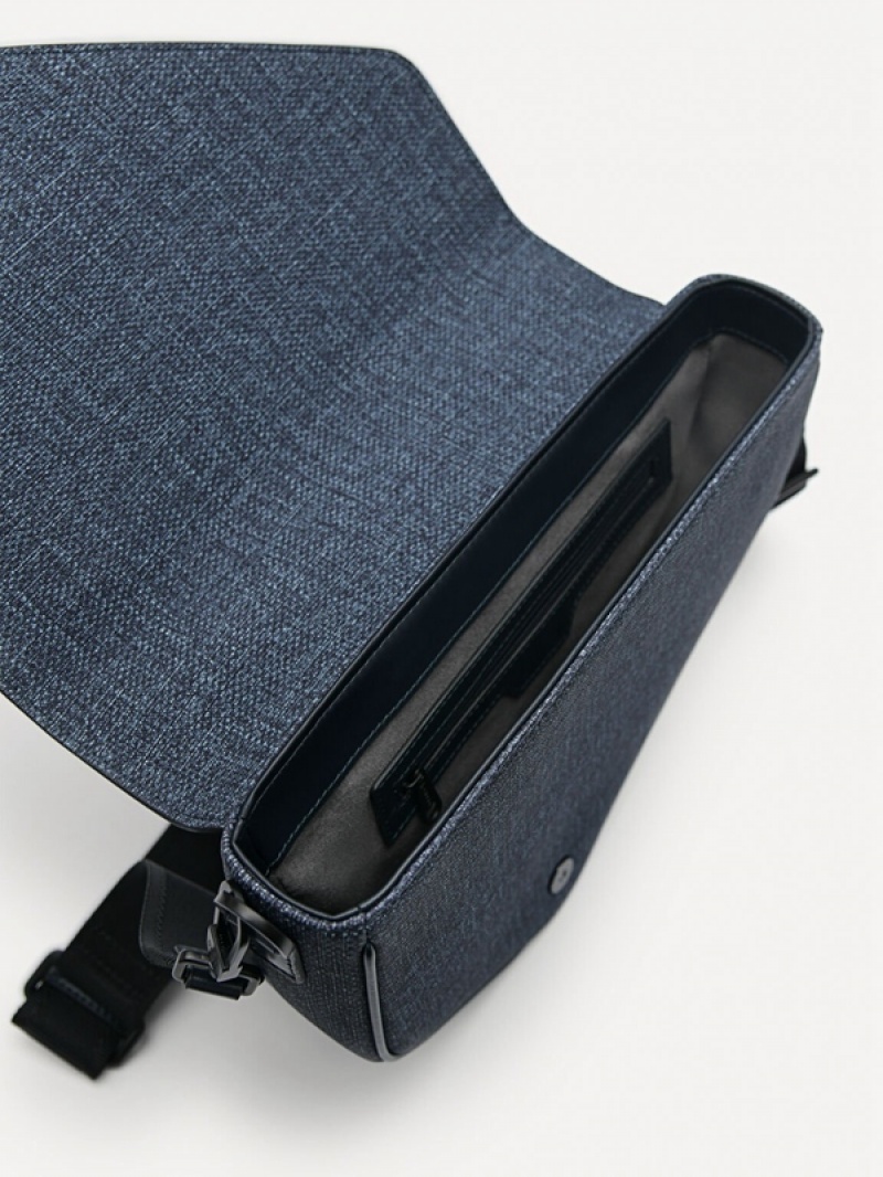 Navy Men's Pedro Taper Sling Bag | MCSIPZ-604