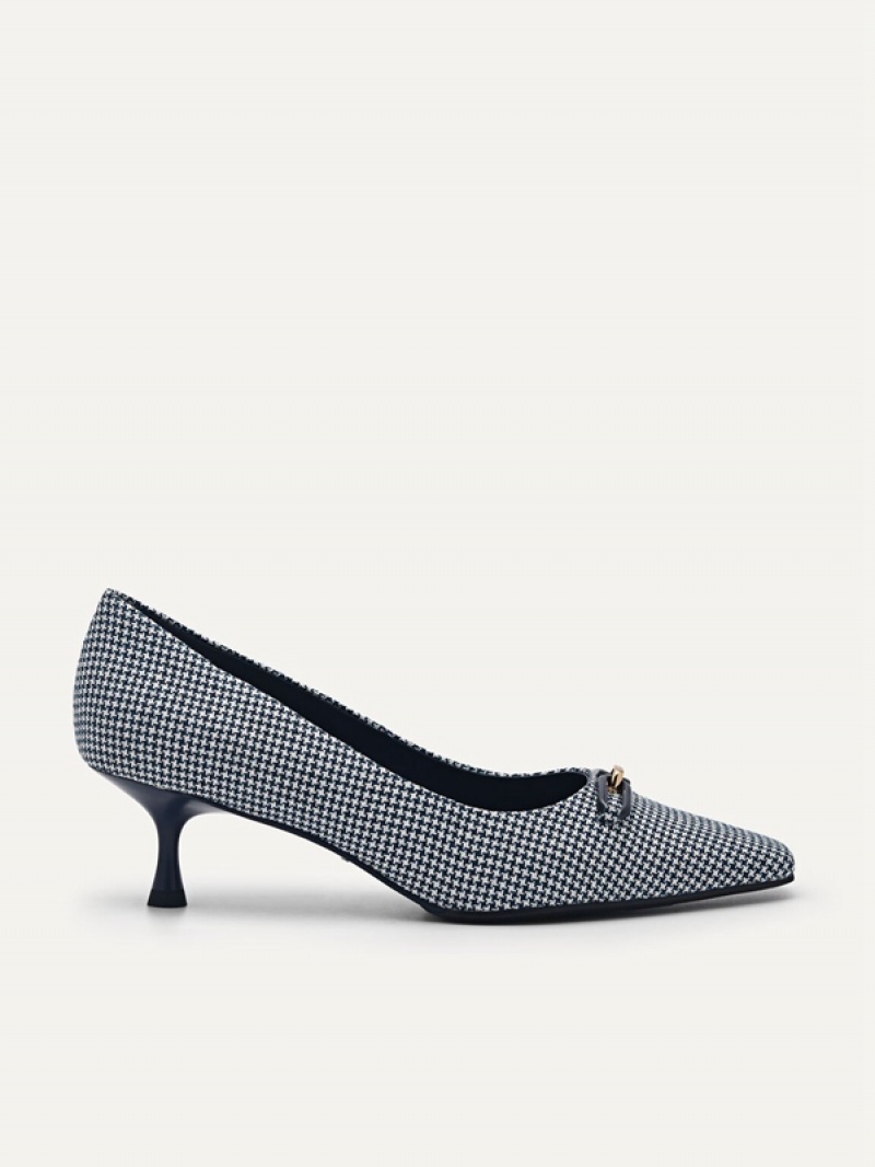 Navy Women\'s Pedro Studio Kate Woven Pumps | SXNEWJ-314