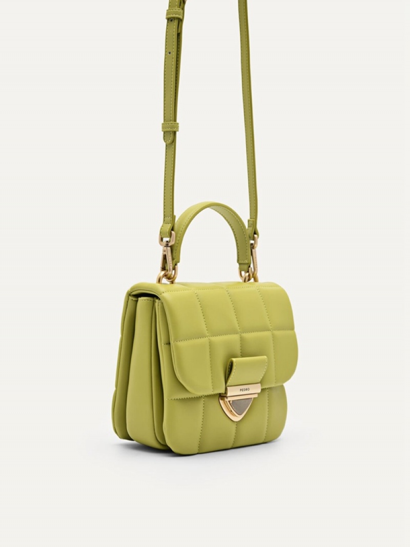 Olive Women's Pedro Mini Quilted Shoulder Bags | TNLCOE-195