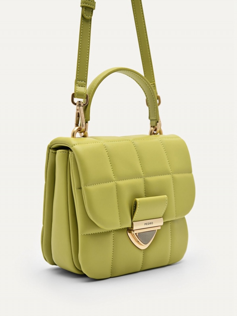 Olive Women's Pedro Mini Quilted Shoulder Bags | TNLCOE-195