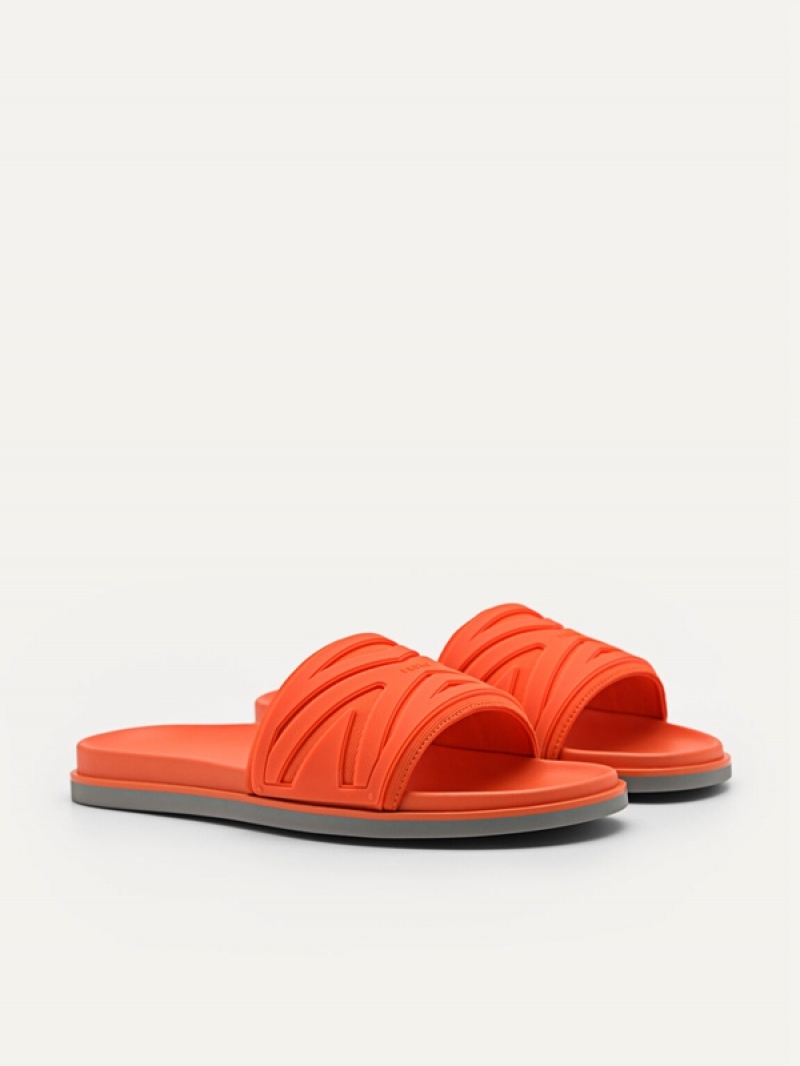 Orange Men's Pedro Nova Slides | EIHBJG-952