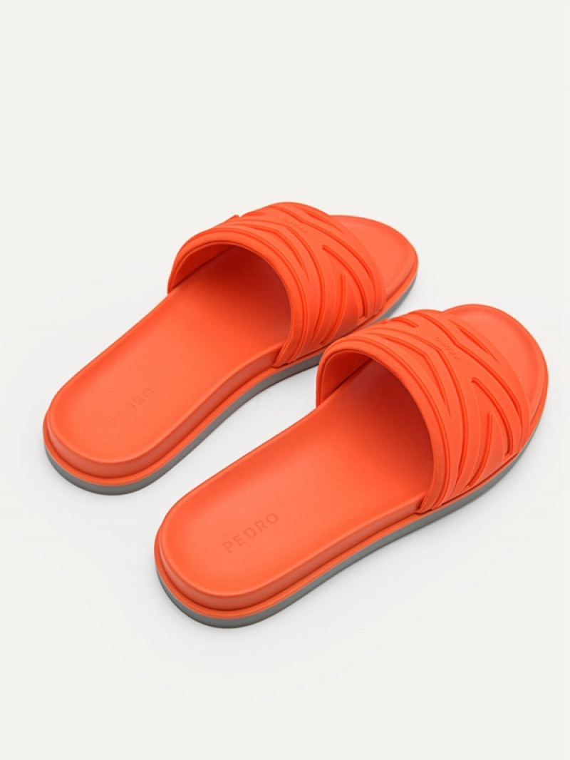 Orange Men's Pedro Nova Slides | EIHBJG-952