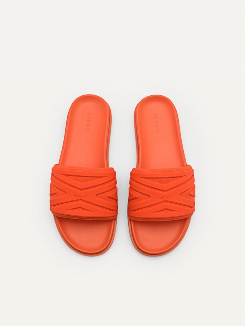 Orange Men's Pedro Nova Slides | EIHBJG-952