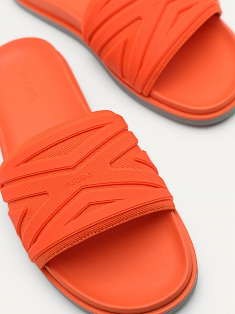 Orange Men's Pedro Nova Slides | EIHBJG-952