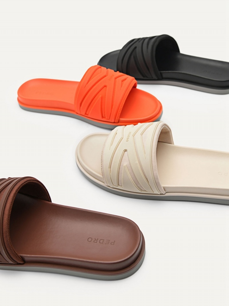 Orange Men's Pedro Nova Slides | EIHBJG-952