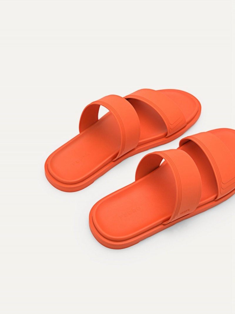 Orange Men's Pedro Pascal Slides | HPWLEB-592